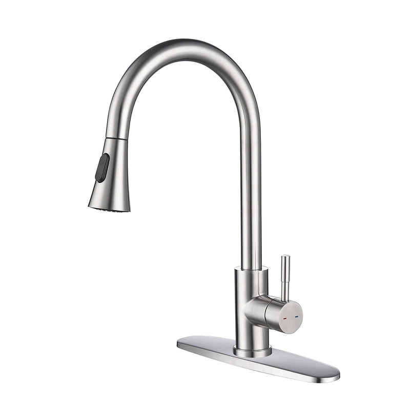 Pullout Spray Kitchen Faucet // NS03-White