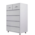 Six drawer side table-Grey