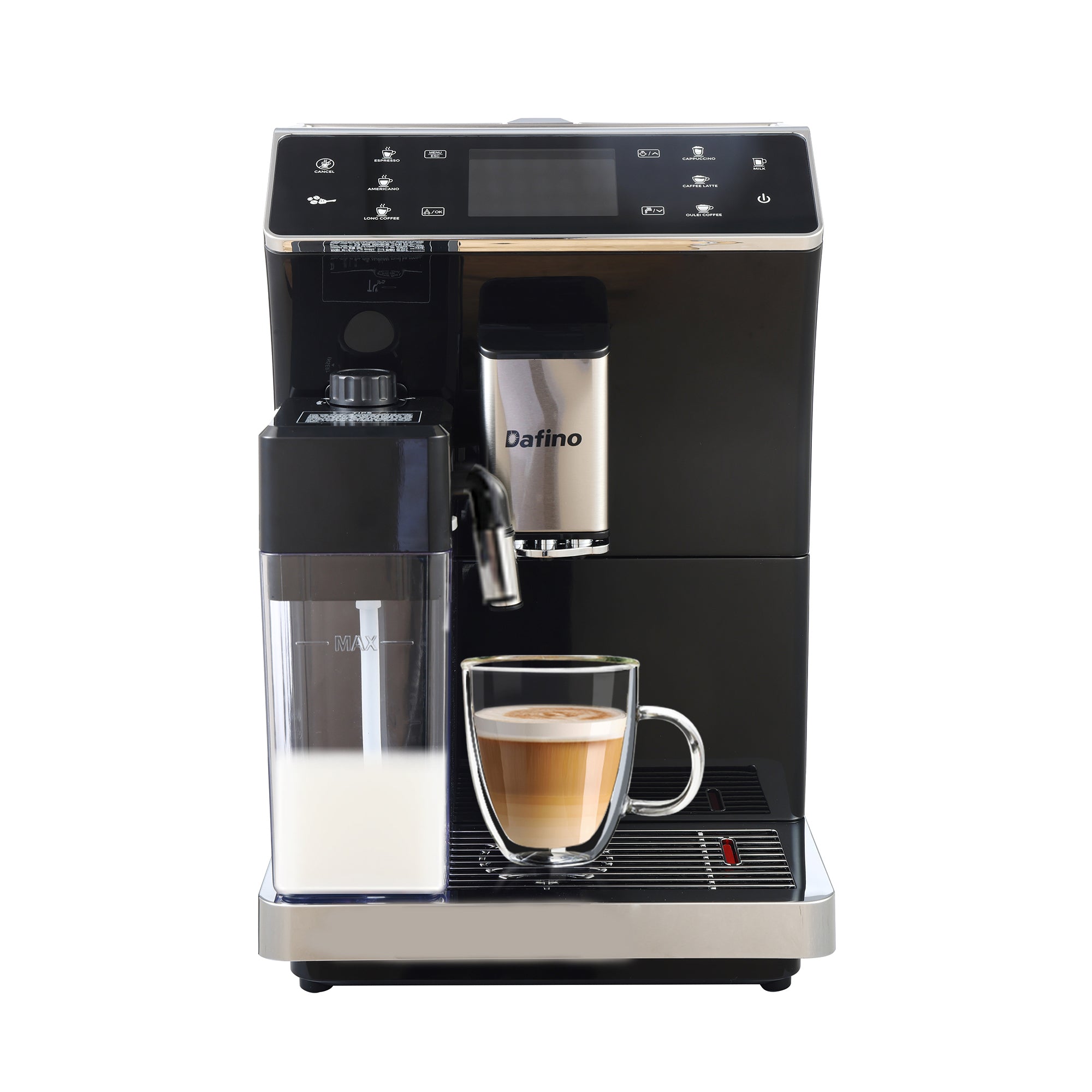 Dafino-202 Fully Automatic Espresso Machine with milk tank, Black