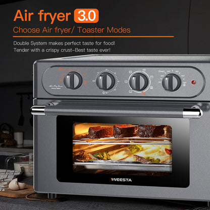 Air Fryer Toaster Oven Combo, Gray