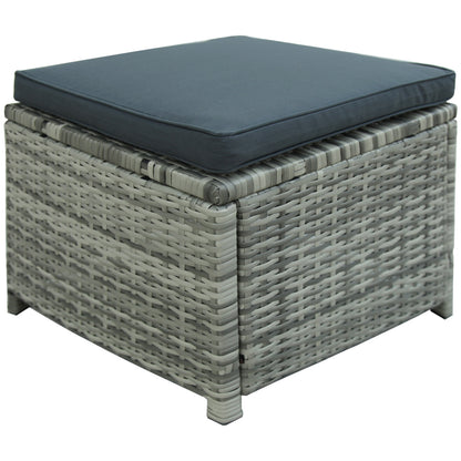 Patio Furniture Outdoor Sectional Sofa Set, Gray (6Pcs)