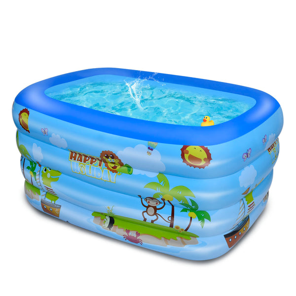 Inflatable Swim Pool for Kids, Indoor & Outdoor，71‘’W*55\'\'D*23.6\'\'H