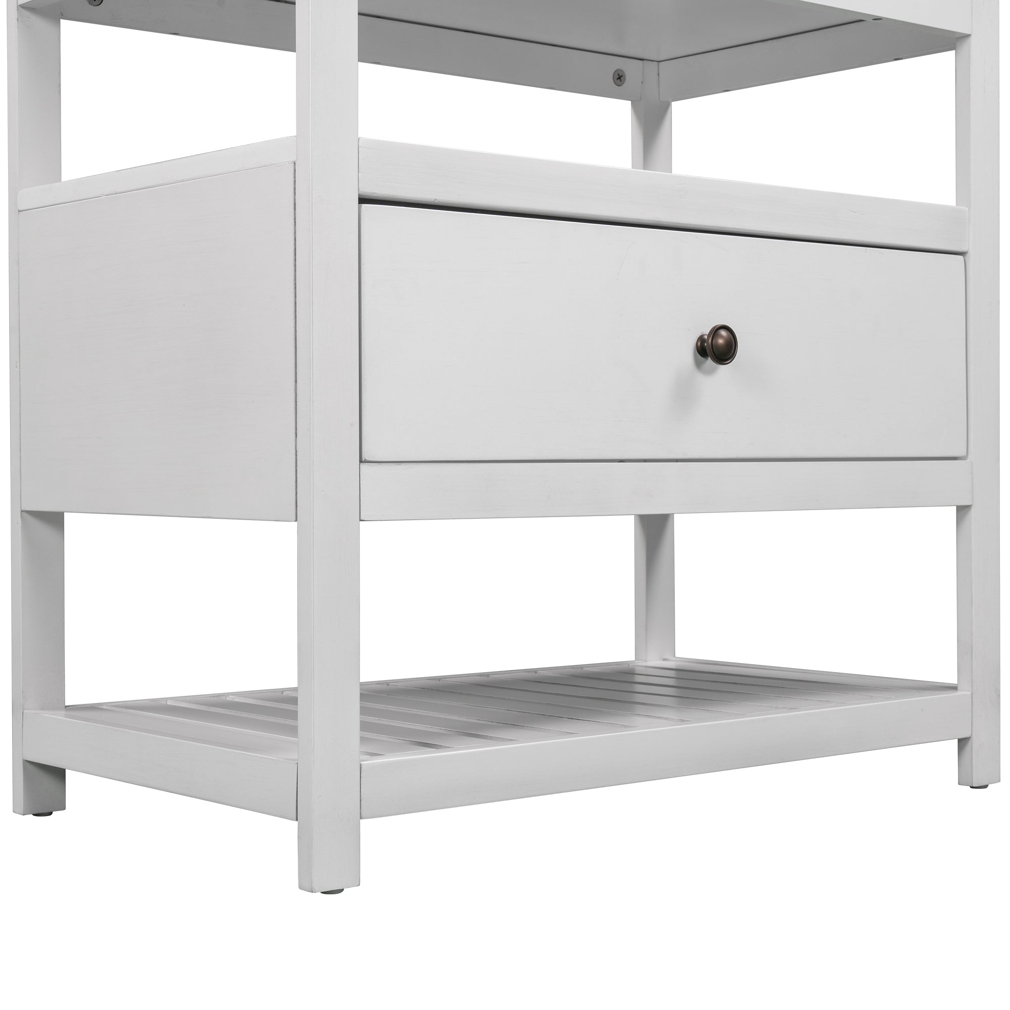 Modern Wooden Nightstand White