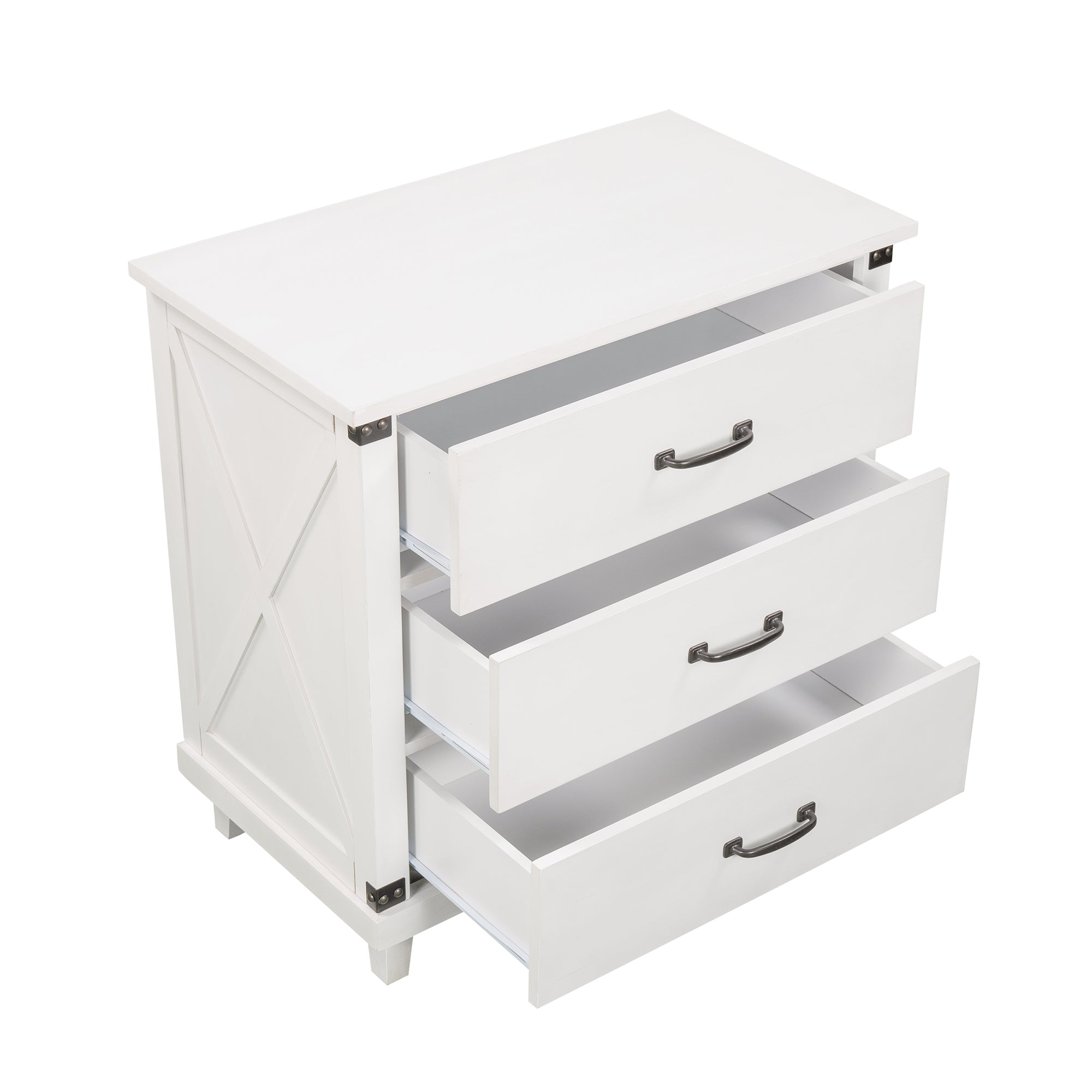 Modern Bedroom Nightstand White