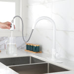 Pullout Spray Kitchen Faucet, TH280-White
