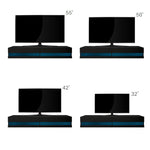 180 Wall Mounted Floating 80" TV Stand with 20 Color LEDs Black