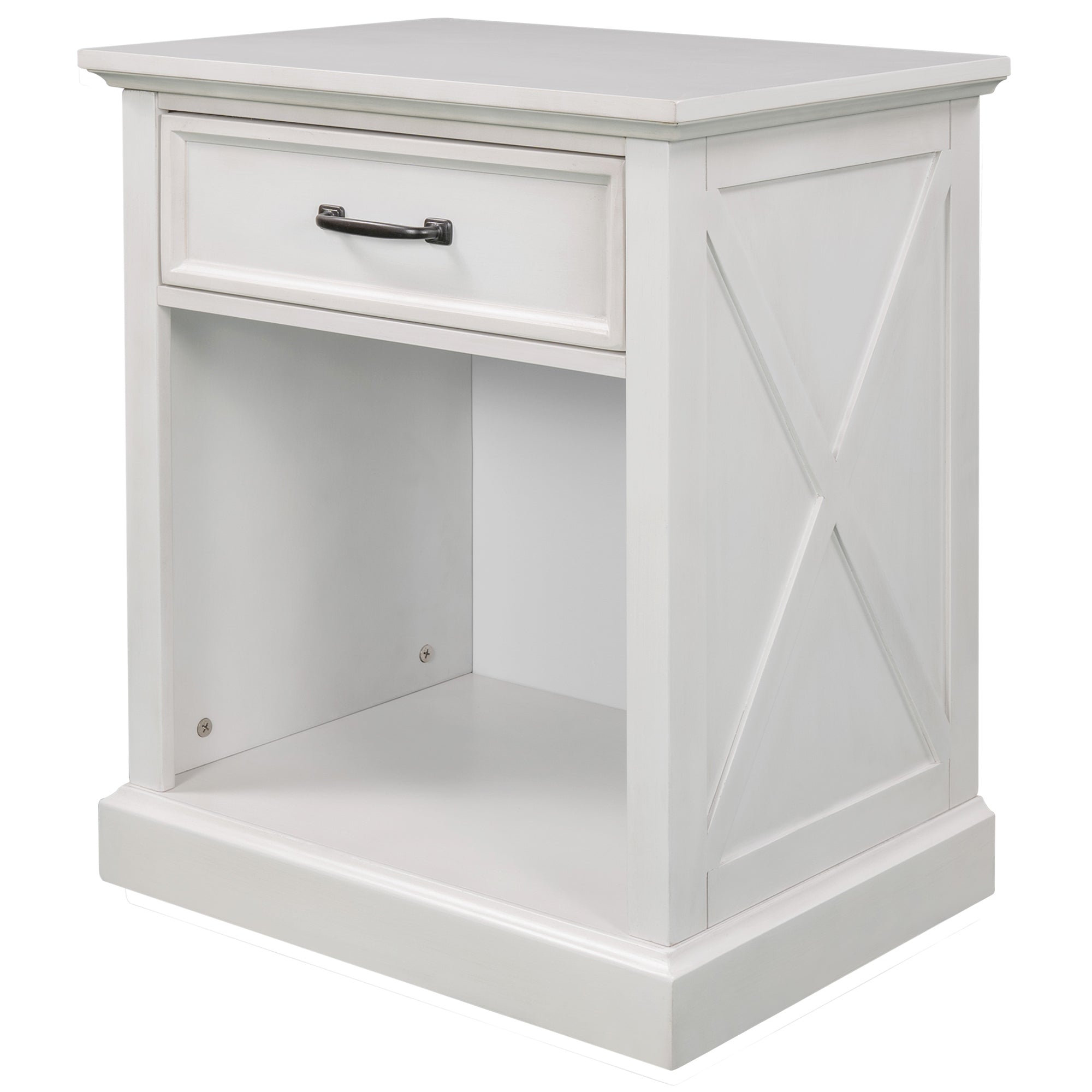 Modern Wooden Nightstand White