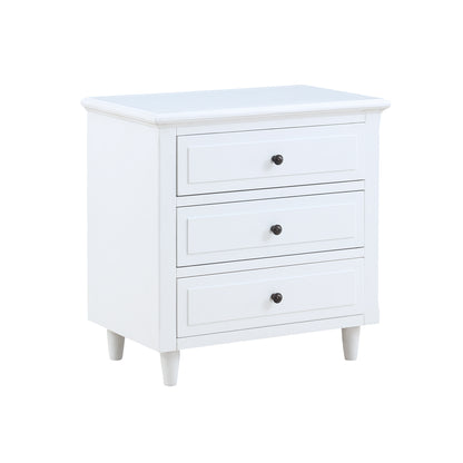 3-Drawer Wood Nightstand