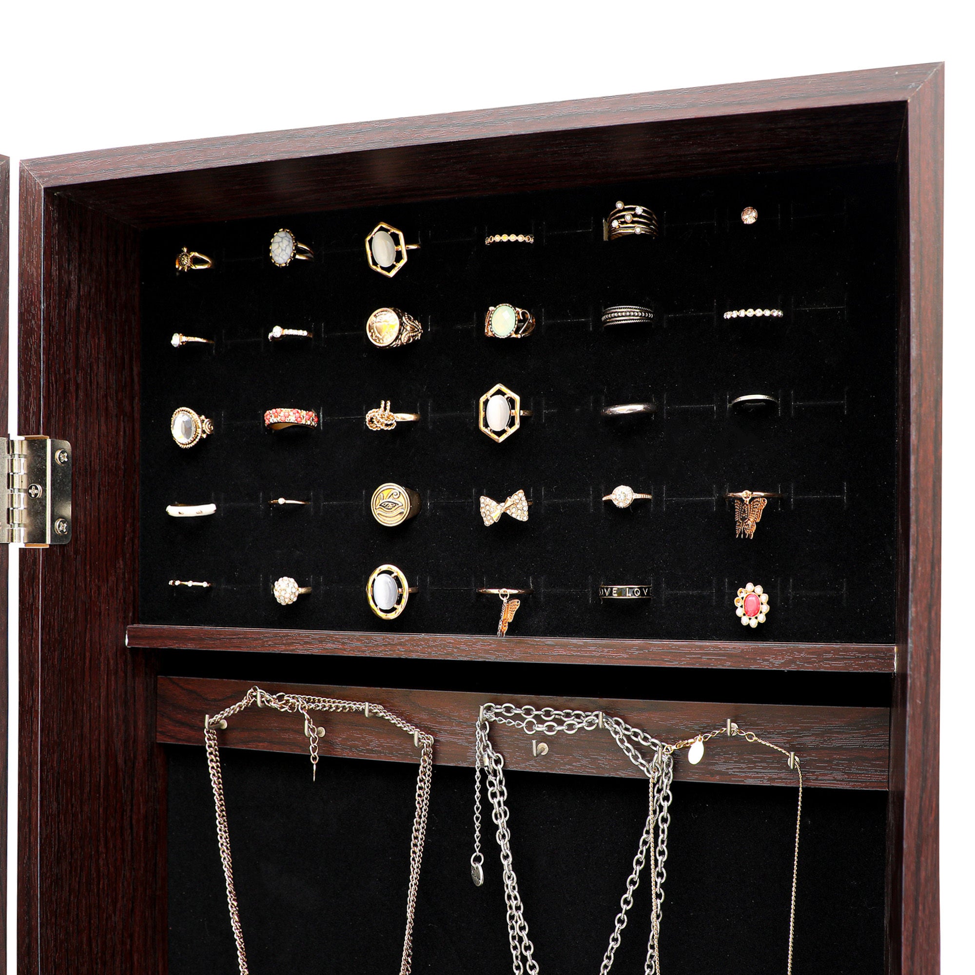 Fashion Simple Jewelry Storage Mirror Cabinet