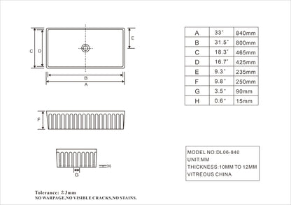 33“*18” kitchen sink