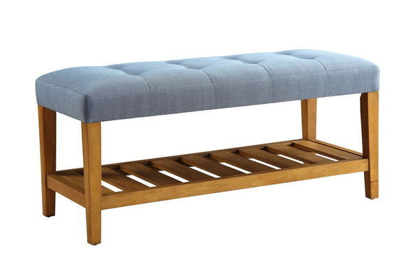 Bench in Blue & Oak