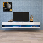 180 Wall Mounted Floating 80" TV Stand with 20 Color LEDs