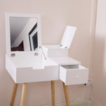 Wooden Vanity Desk Flip-top White
