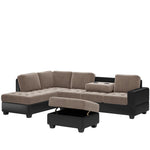 L Shaped Modern Sectional Sofa with Reversible Chaise