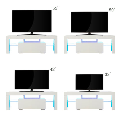 Entertainment TV Stand, Large TV Stand TV Base Stand with LED Light TV Cabinet.