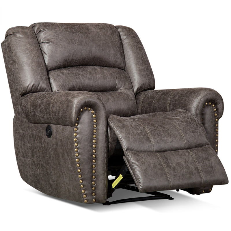 Breathable Bonded Leather Electric Single Recliner