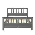 Platform Bed with Headboard and Footboard, Gray