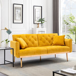 Mango Color Velvet Loveseat Sofa