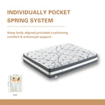 12" Hybrid Pocket Spring Mattress-QUEEN