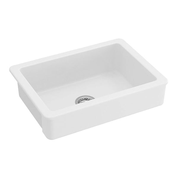 30"L x 19" W Farmhouse/Apron Front White Ceramic Kitchen Sink