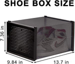 Foldable Storage Shoe Box  (8 Pack - Black)