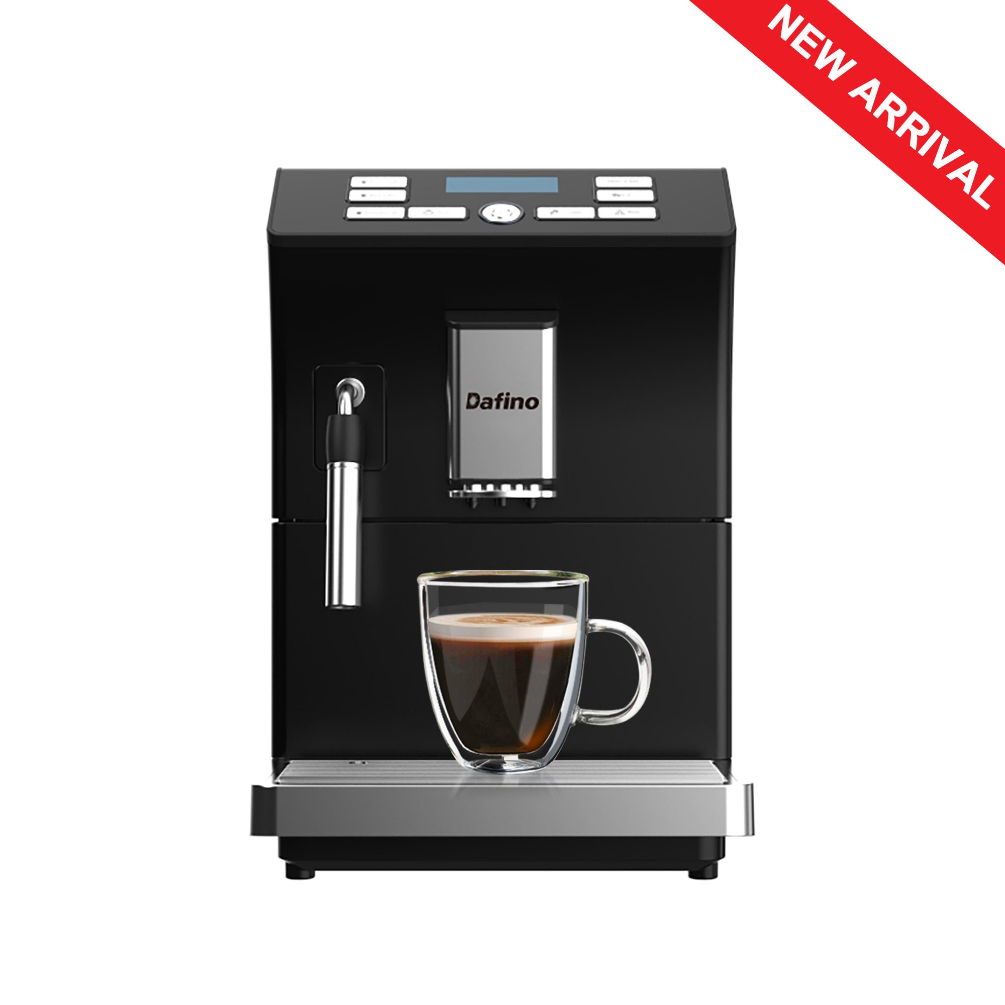 Dafino-205 Fully Automatic Espresso Machine w/ Milk Frother, Black